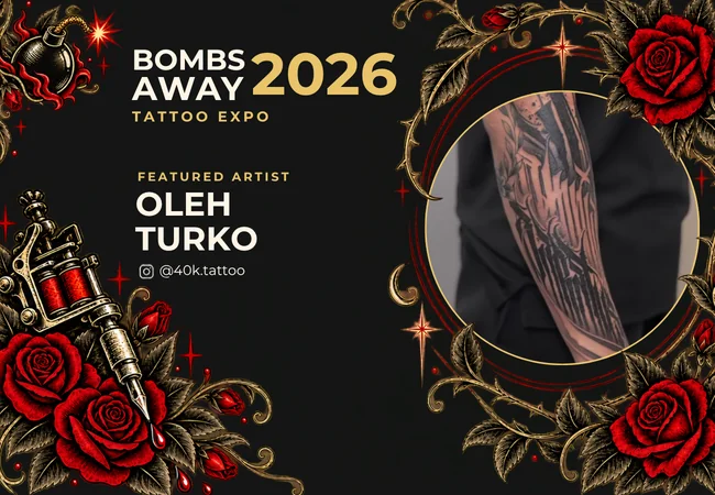 Oleh Turko — Featured Artist, Bombs Away Tattoo Expo 2026